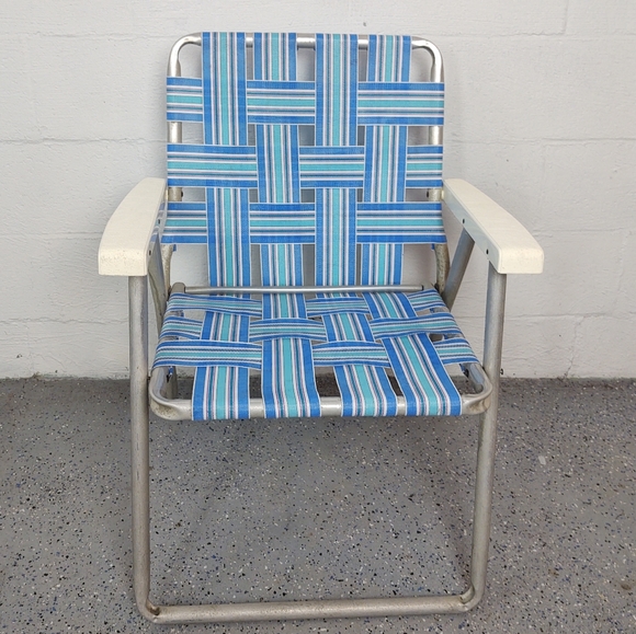 Unknown Other - Vintage Webbed Lawnchair